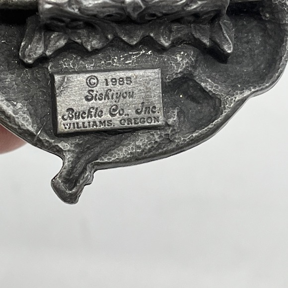 Vintage 1985 Siskiyou Williams Oregon Square Dancing Belt Buckle Pewter‎ main image 7